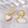 Brass Micro Pave Cubic Zirconia Hoop Dangle Earrings KK-CBA8324-16G-4