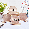 Custom Wood Tabletop Wedding Number Display Stands ODIS-WH0046-01-4