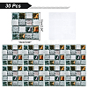 Square PVC 3D Self Adhesive Mosaic Pattern Stickers DIY-WH0260-84B-6