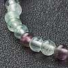 Natural Fluorite Beaded Stretch Bracelets BJEW-D446-A-38-3