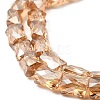 AB Color Plated Transparent Glass Beads Strands EGLA-P051-06A-A06-4