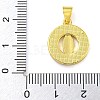 Real 18K Gold Plated Brass Pendants with Shell KK-D534-05G-01-3