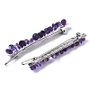 Platinum Plated Alloy French Hair Barrettes PHAR-T003-01C-2