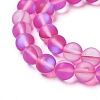 Synthetic Moonstone Beads Strands G-F142-10mm-06-3