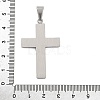 304 Stainless Steel Rhinestone Pendants STAS-G346-47D-P-3