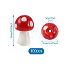 5 Strands Mushroom Handmade Lampwork Beads Strands LAMP-CD0001-09-7