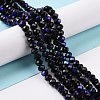 Electroplate Opaque Solid Color Glass Beads Strands X1-EGLA-A034-P6mm-L01-4