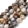 Natural Bamboo Leaf Agate Beads Strands G-Z119-A27-03-3