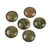 Natural Unakite Cabochons G-H1596-FR-25mm-09-1