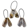 2Pcs Natural Mexican Agate Pendants G-B105-01E-1