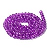 Spray Painted Crackle Glass Beads Strands CCG-Q001-8mm-12-2