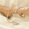 Non-Tarnish 304 Stainless Steel Hollow Open Cuff Bangles for Women BJEW-S155-04P-1