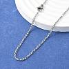 Tarnish Resistant 304 Stainless Steel Necklaces Unisex Rolo Chain Necklaces NJEW-507L-6-1