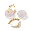Donut Natural Agate Hoop Earrings for Women EJEW-E303-25G-02-3