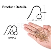 100Pcs Ion Plating(IP) 316 Stainless Steel Hypoallergenic French Earring Hooks JX137D-2
