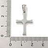 Ion Plating(IP) 304 Stainless Steel Cubic Zirconia Pendants STAS-C102-05GP-3