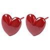 Hypoallergenic Bioceramics Zirconia Ceramic Heart Stud Earrings EJEW-C065-02C-3