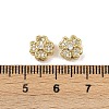 Rack Plating Brass Micro Pave Cubic Zirconia Beads ZIRC-A006-04G-02-4