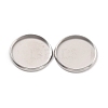 Non-Tarnish 316 Surgical Stainless Steel Cabochon Tray Settings STAS-I187-06F-P-2