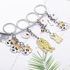 WEWAYSMILE 2 pcs Dog Keychain Car Keychain Pet Pendant Key-Ring Lovely Dog Key-ring Portable Metal Keychain Gift for Pet Lover Birthday Puppy Theme Party Supplies (Golden Haired Dog) JX787A-5