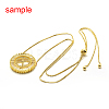 Brass Micro Pave Grade AAA Cubic Zirconia Pendants ZIRC-G086-09G-NR-3