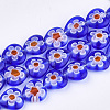 Handmade Millefiori Lampwork Beads Strands LAMP-S191-19A-03-1