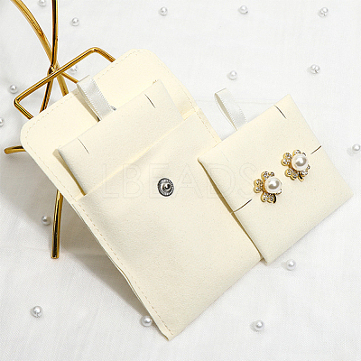 4 Sets Square Microfiber Packing Button Bags ABAG-WR0001-09B-1