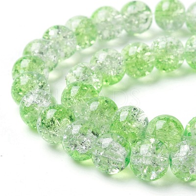 Baking Paint Crackle Glass Bead Strands CCG-S001-8mm-13-1