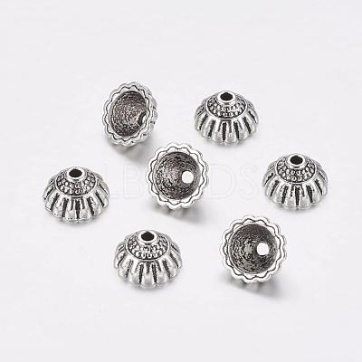 Tibetan Style Alloy Bead Caps X-LF9305Y-1