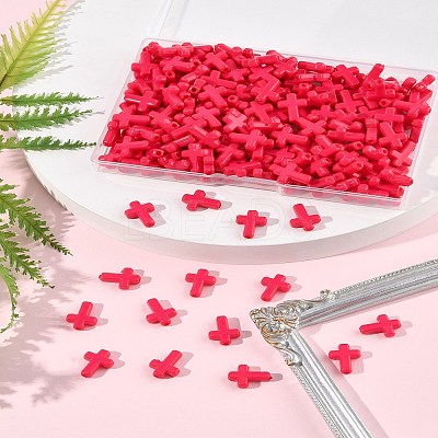 200Pcs Opaque Acrylic Beads SACR-FS0001-39E-1