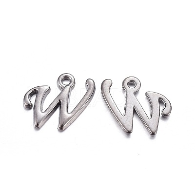 Gunmetal Plated Alloy Letter Pendants LS-PALLOY-J718-01B-W-1