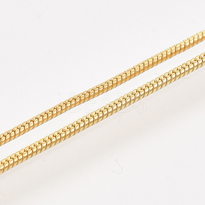 Brass Round Snake Chain Necklace Making MAK-T006-11A-G-1