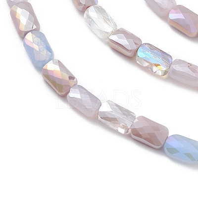 Gradient Color Electroplate Glass Bead Strands GLAA-E042-01B-1