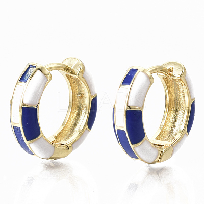 Brass Huggie Hoop Earrings EJEW-S209-06B-1