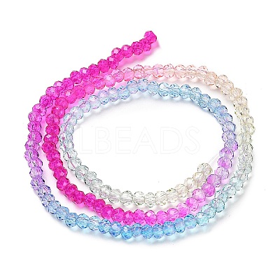 Transparent Painted Glass Beads Strands DGLA-A034-T1mm-A14-1