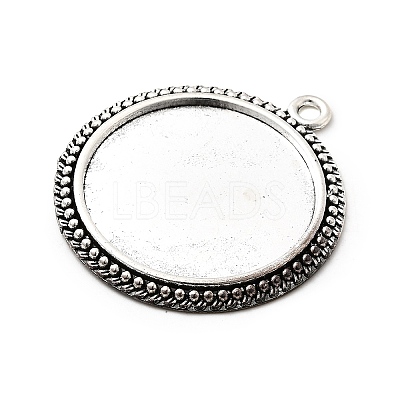 Flat Round Tibetan Style Pendant Cabochon Settings LS-TIBE-C067-01AS-NR-1