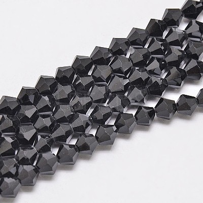 Imitate Austrian Crystal Bicone Glass Beads Strands X-GLAA-F029-4x4mm-02-1