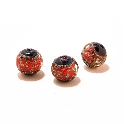 Handmade Gold Foil Lampworks Beads PW-WG67DC5-02-1