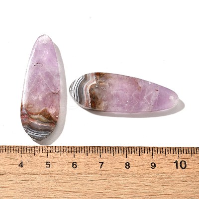 Natural Amethyst Lace Agate Pendants G-A244-07E-1
