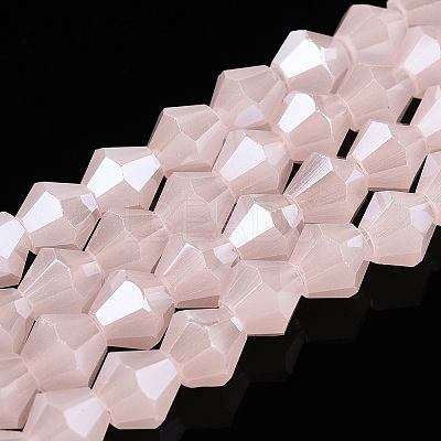 Imitation Jade Electroplate Glass Beads Strands EGLA-A039-J6mm-A07-1