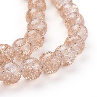 Crackle Glass Beads Strands CCG-Q001-10mm-07-1