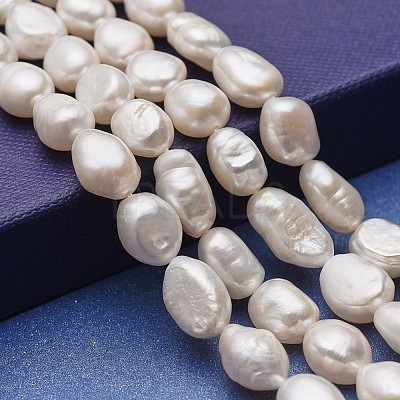 Natural Cultured Freshwater Pearl Beads Strands PEAR-P060-16D-1
