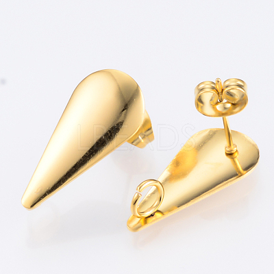 304 Stainless Steel Stud Earring Findings STAS-Q231-04G-1