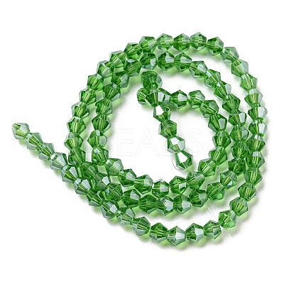 Transparent Electroplate Glass Beads Strands EGLA-A039-T4mm-A03-1