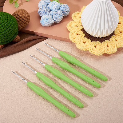 TPR Handle Aluminum Crochet Hook Needles TOOL-TA0001-13G-1