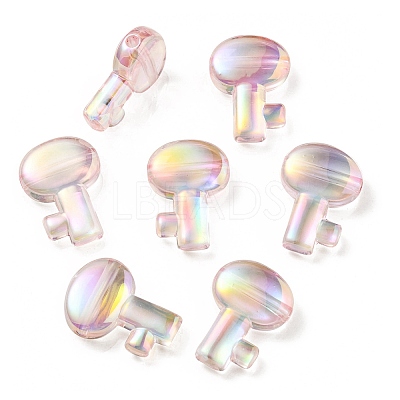 UV Plating Rainbow Iridescent Transparent Acrylic Beads OACR-C007-05A-1