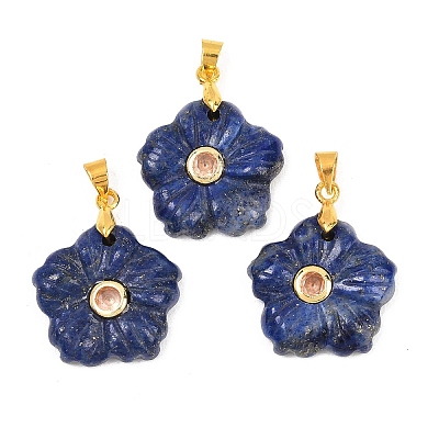 Dyed Natural Lapis Lazuli Carved Pendants G-A315-01G-04-1