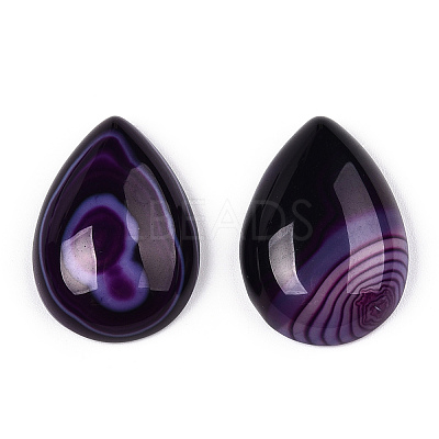 Natural Banded Agate/Striped Agate Cabochons G-T122-23H-1