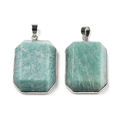Natural Amazonite Pendants G-B139-02P-01-1