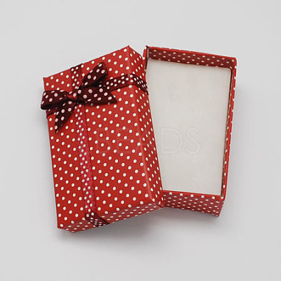 Cardboard Necklace Boxes with Bowknot and Sponge Inside CBOX-R012-6-1